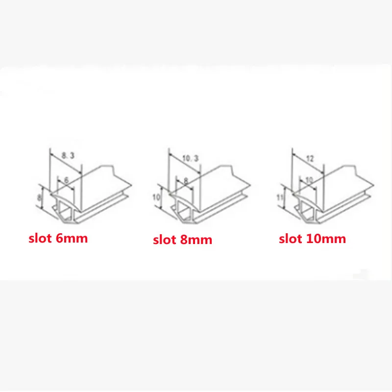 10meters 20/30/40/50 Series 6mm/8mm /10mm Flat Seal for 2020 Aluminum Profile Soft Slot Cover/ Panel Holder C-Beam Machine