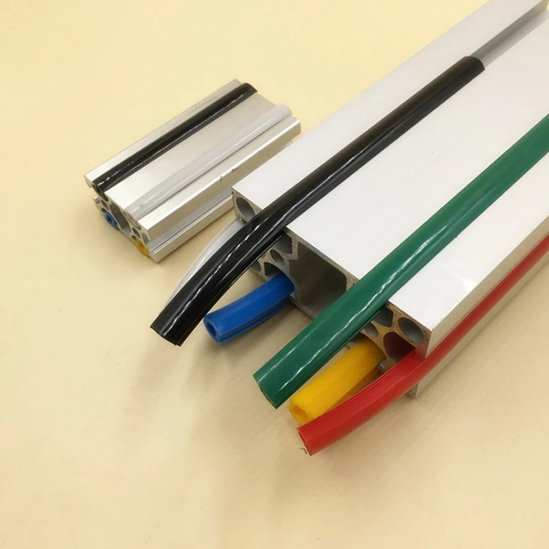 10meters 20/30/40/50 Series 6mm/8mm /10mm Flat Seal for 2020 Aluminum Profile Soft Slot Cover/ Panel Holder C-Beam Machine