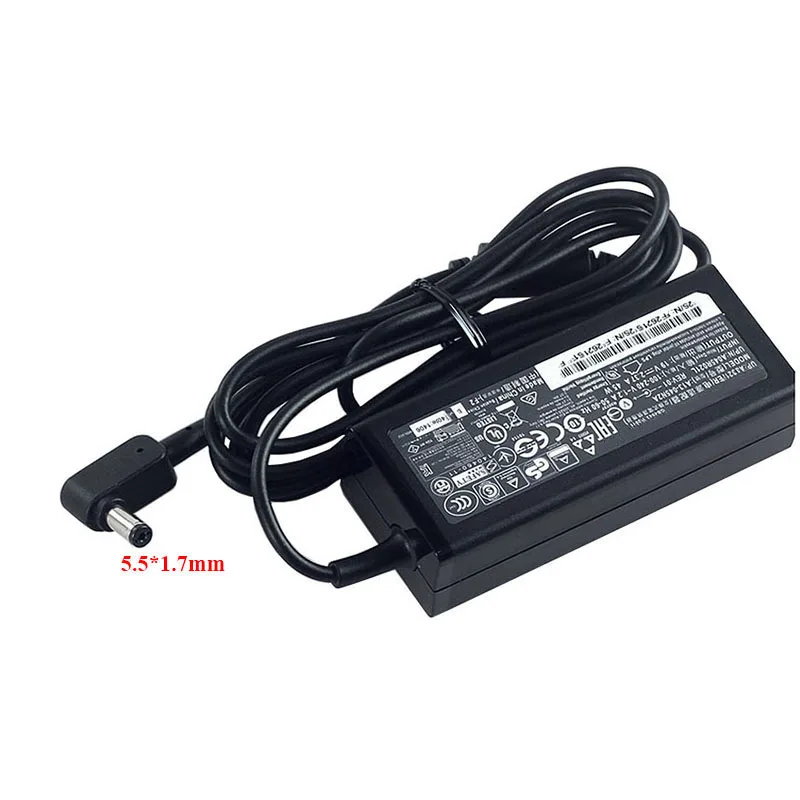 19V 2.37A 5.5*1.7MM 45W Laptop Adapter Charger For Acer Aspire 3 A314-31 A515-51-3509 E5-573-516D Series Notebook Power Supply