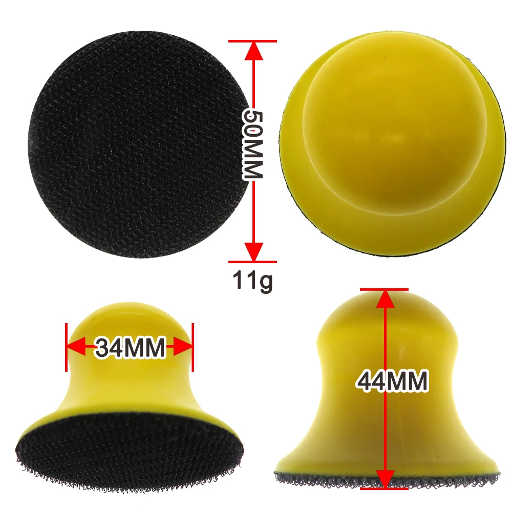 Sand Paper Backing Elastic Hand Sanding Block PU Foam Sanding Disc Holder For Hook & Loop Sandpaper