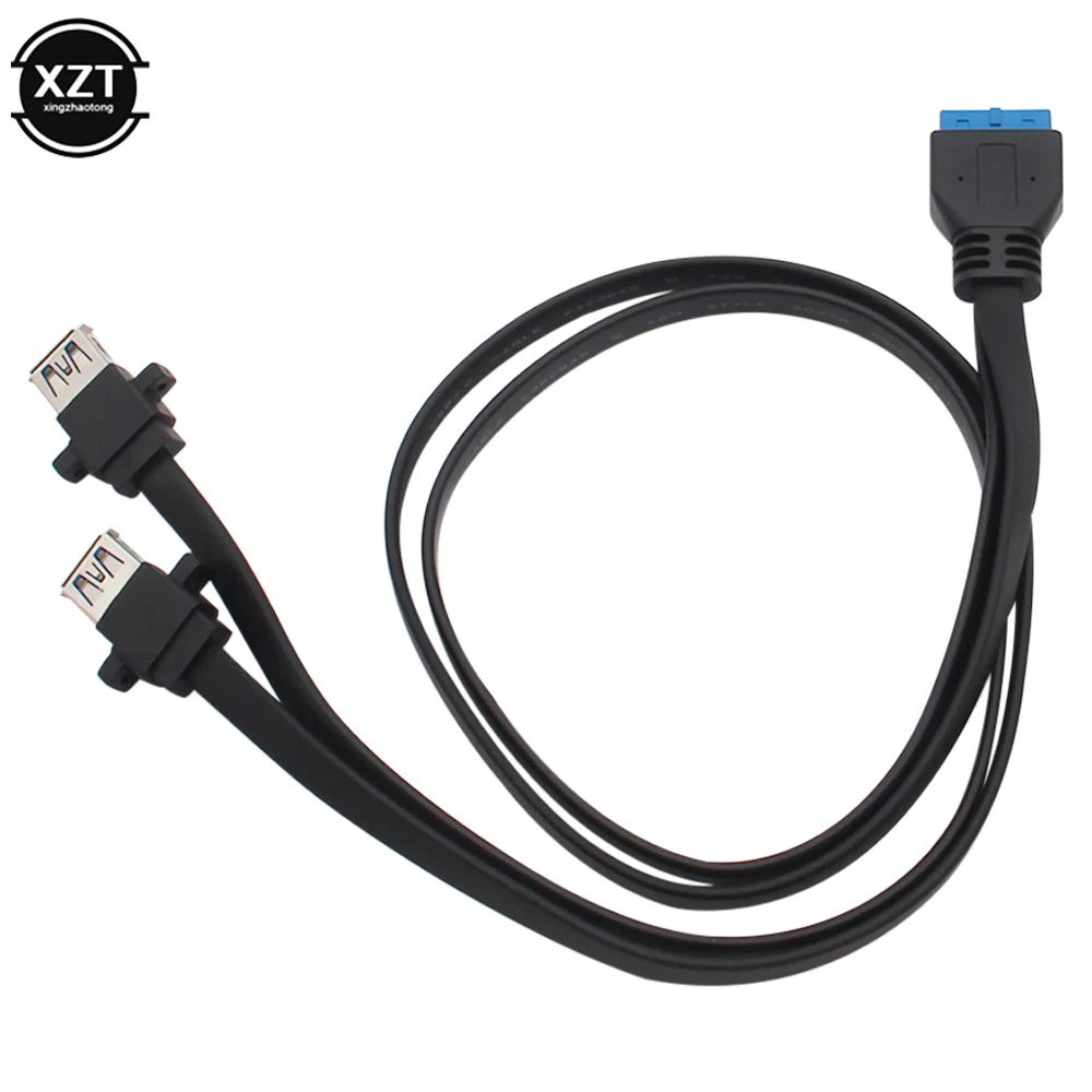 2 Port USB 3.0 Front Panel 20 Pin USB3.0 Hub Expansion Bay Adapter Plastic Bracket for PC Desktop 3.5 Inch Floppy Bay