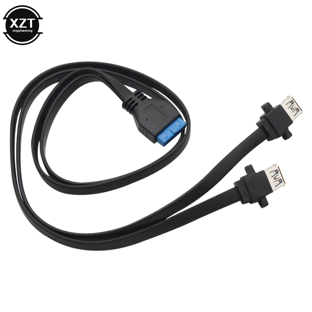 2 Port USB 3.0 Front Panel 20 Pin USB3.0 Hub Expansion Bay Adapter Plastic Bracket for PC Desktop 3.5 Inch Floppy Bay