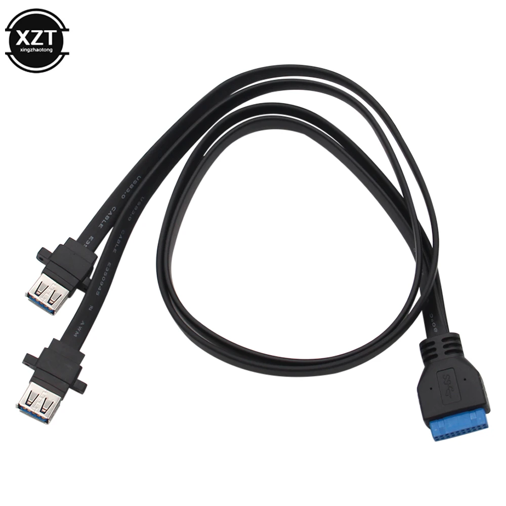 2 Port USB 3.0 Front Panel 20 Pin USB3.0 Hub Expansion Bay Adapter Plastic Bracket for PC Desktop 3.5 Inch Floppy Bay