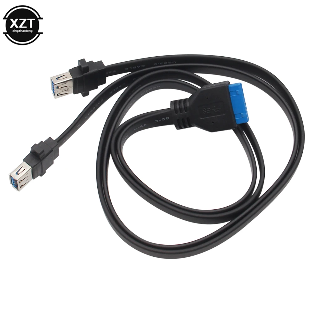 2 Port USB 3.0 Front Panel 20 Pin USB3.0 Hub Expansion Bay Adapter Plastic Bracket for PC Desktop 3.5 Inch Floppy Bay
