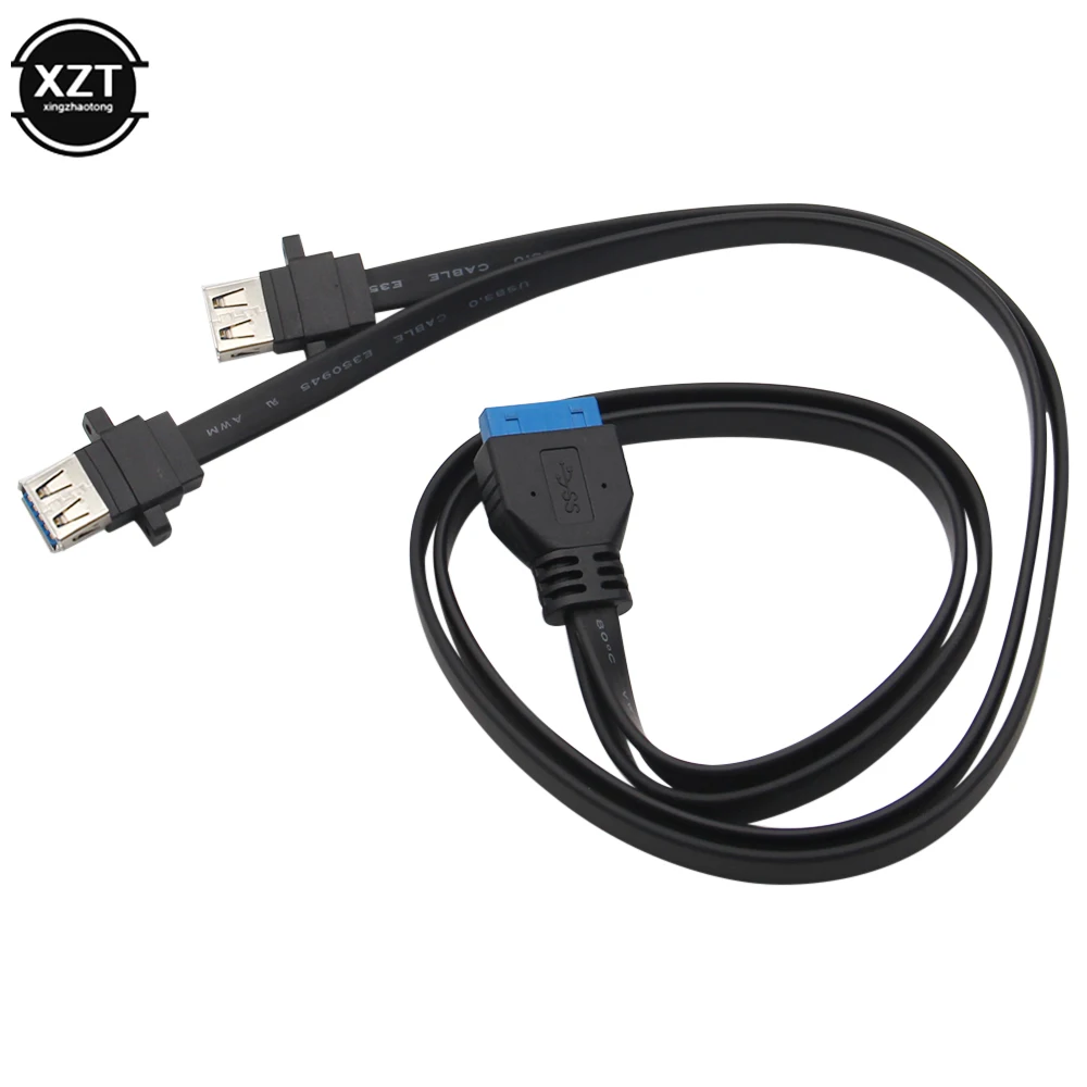 2 Port USB 3.0 Front Panel 20 Pin USB3.0 Hub Expansion Bay Adapter Plastic Bracket for PC Desktop 3.5 Inch Floppy Bay