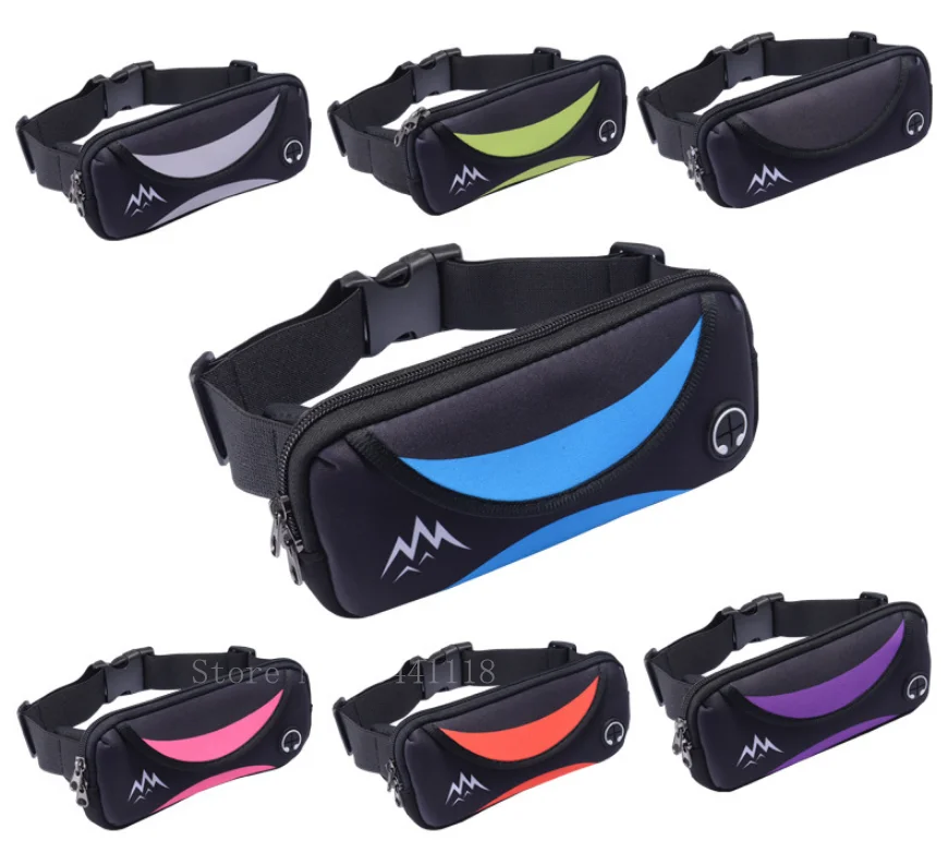 Unisex Waterproof Running Waist BagSport Waist Pack Mobile Phone Holder Bag Gym Fitness Bag Sport Running Belt Bag