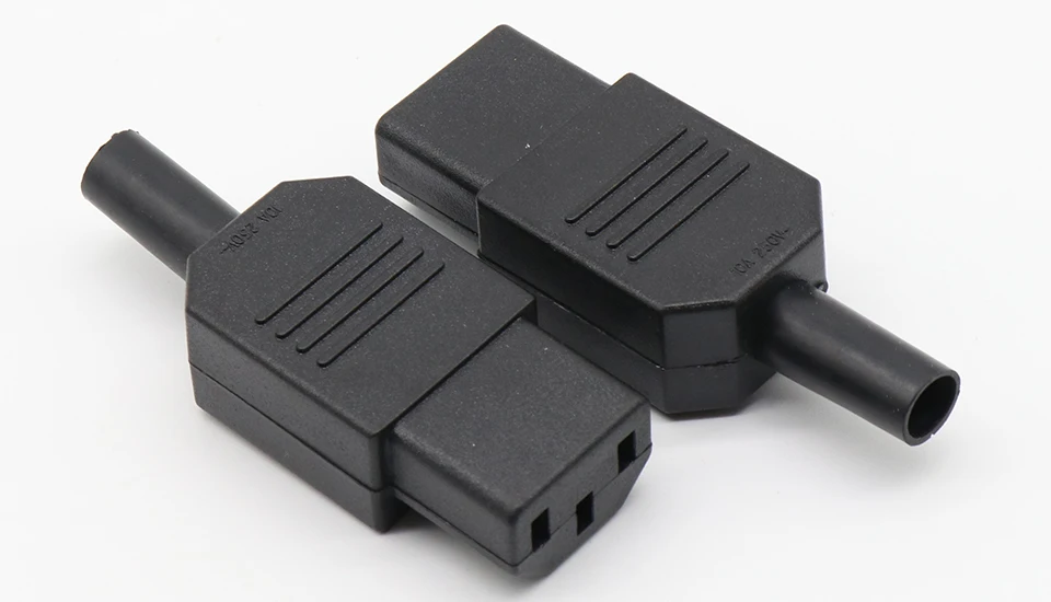 1 pcs Wholesale Price Black IEC 320 C13 Female Plug Rewirable Power Connector 3pin Socket 10A /250V