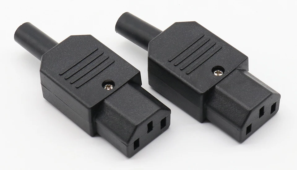 1 pcs Wholesale Price Black IEC 320 C13 Female Plug Rewirable Power Connector 3pin Socket 10A /250V