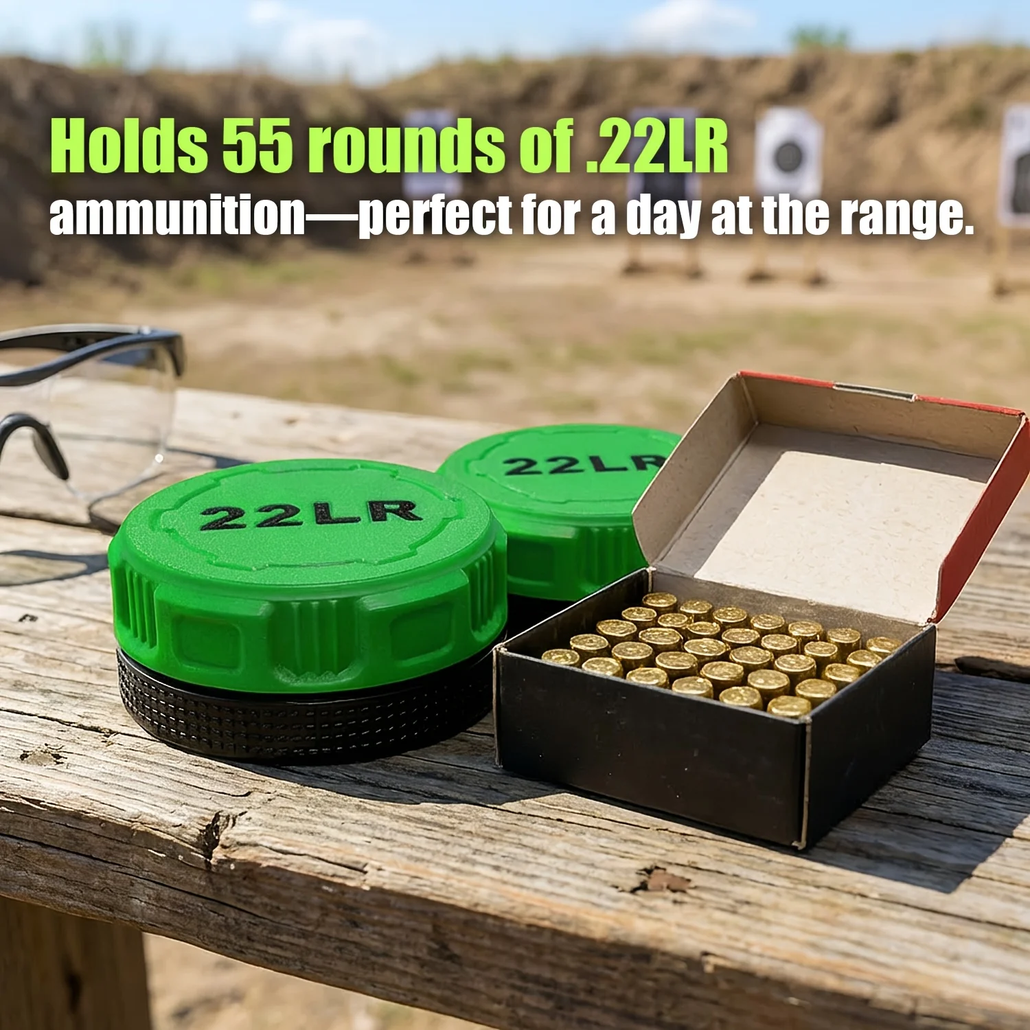 Mini .22LR Ammunition Storage Box Pocket Size Fits 50 Rounds Secure Screw Lid Durable Case For Small Caliber Rounds