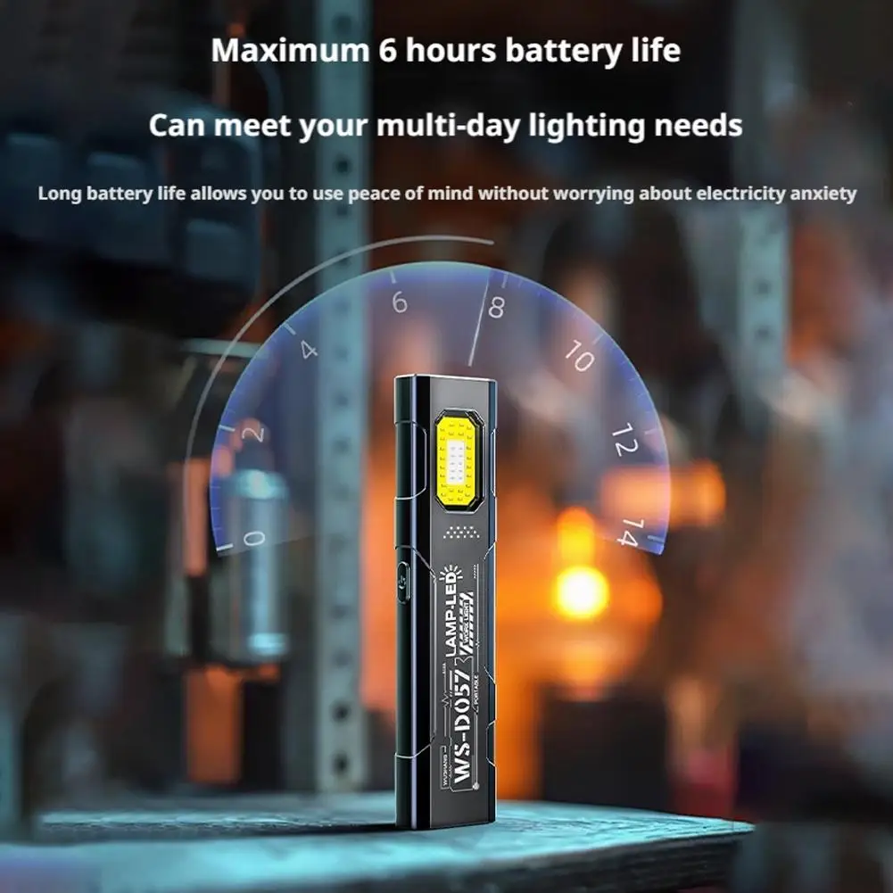 2026new LED Keychain Flashlight USB-C Rechargeable 800Lm Portable Mini Torch Light Pocket Lantern Flood Work Light With Magnet