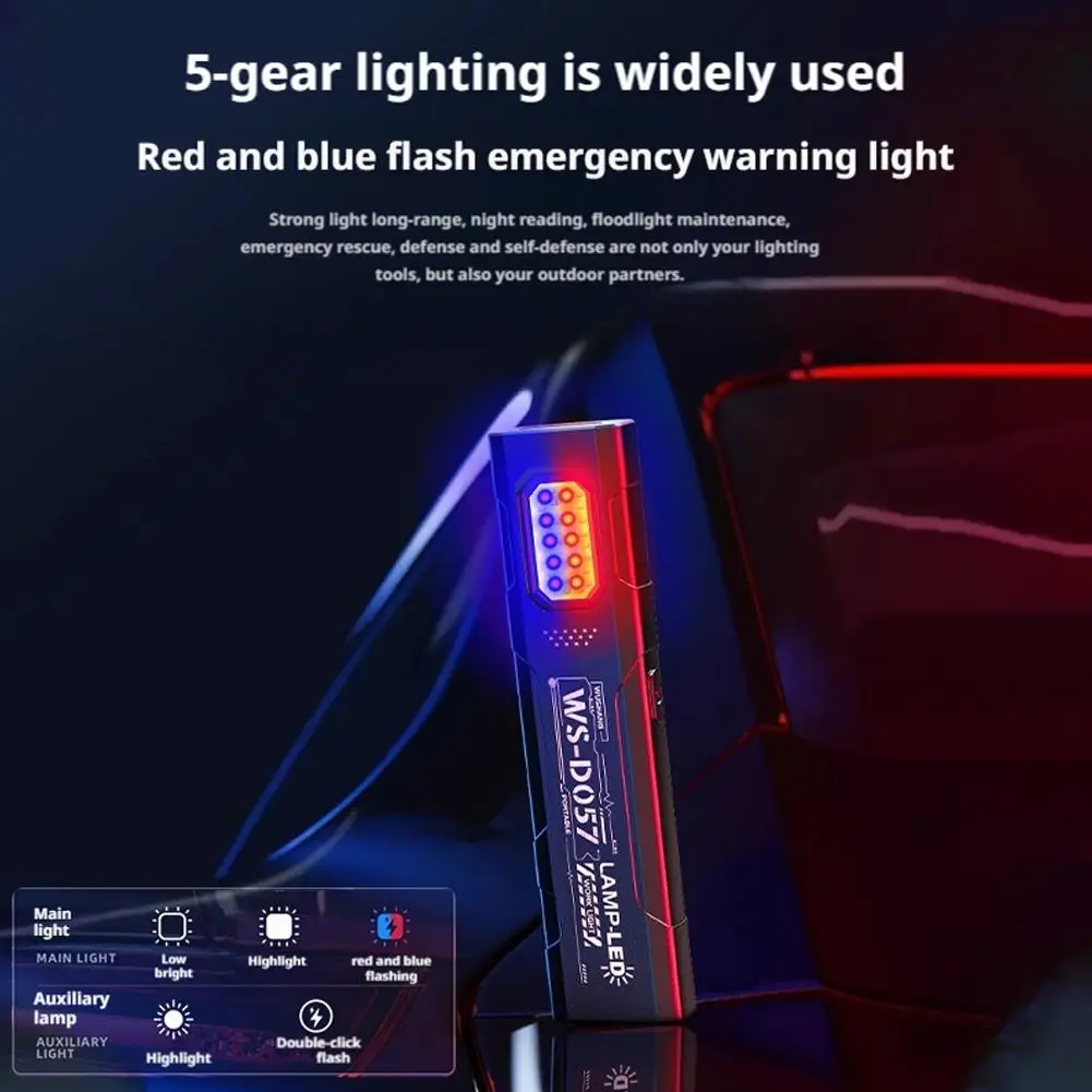 2026new LED Keychain Flashlight USB-C Rechargeable 800Lm Portable Mini Torch Light Pocket Lantern Flood Work Light With Magnet
