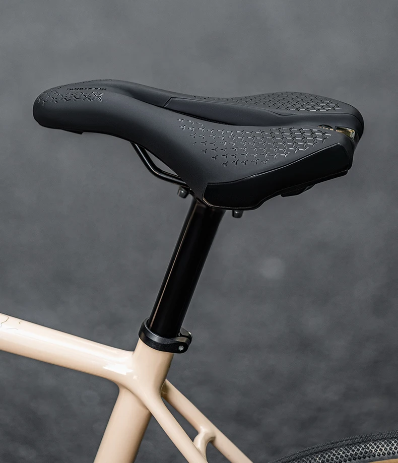 ROCKBROS Breathable Hollow Bike Saddle for MTB Road Shockproof Lightweight Cycling Seat Premium PU Leather with Non-Slip Surface