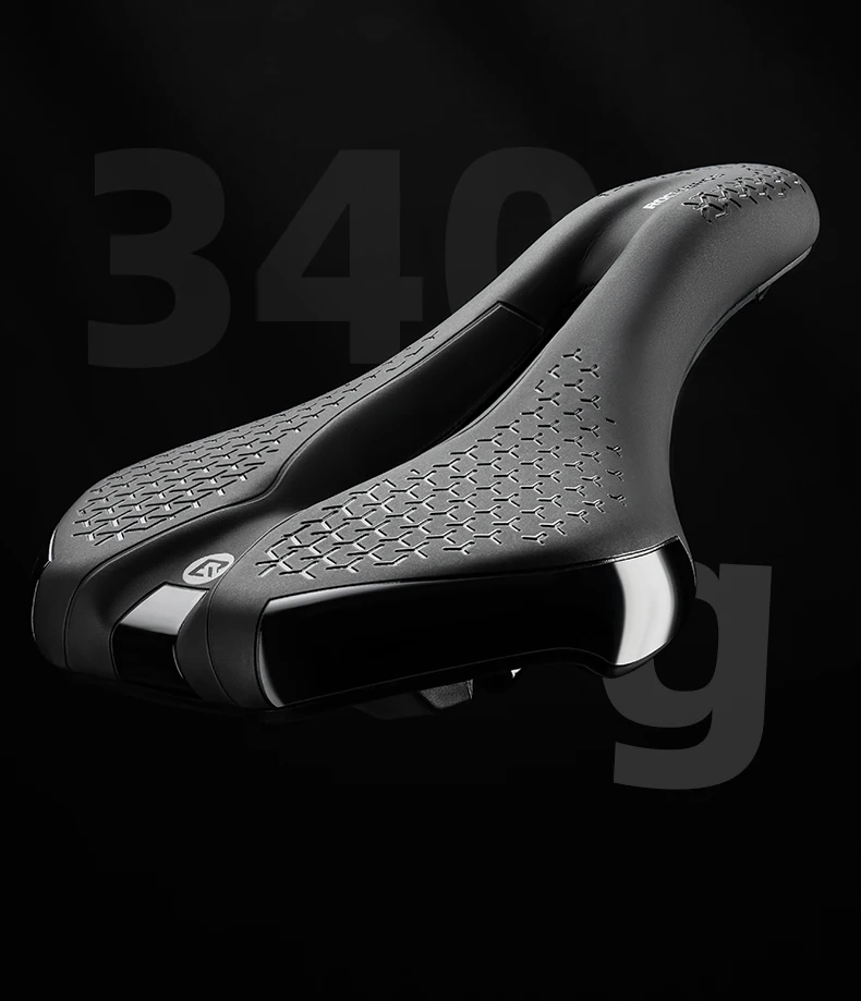 ROCKBROS Breathable Hollow Bike Saddle for MTB Road Shockproof Lightweight Cycling Seat Premium PU Leather with Non-Slip Surface