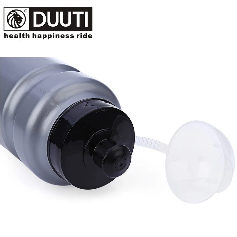 DUUTI 500ml Cycling Squeeze Water Bottle LDPE with Dust Cap Pull Nozzle Screw Lid Reusable Bicycle Sports Drinking Bottle