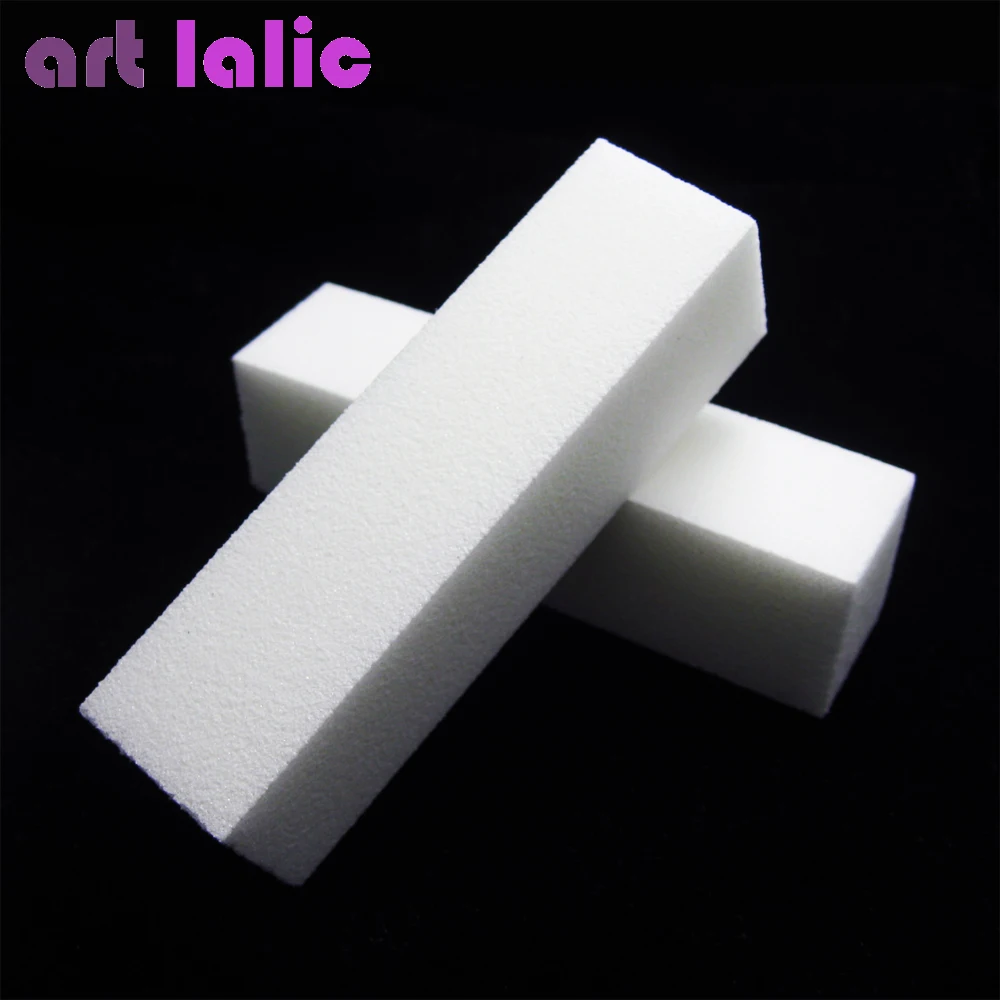 2pcs Nail Art Sanding Buffer Block Set Yellow & Pink Manicure Pedicure Accessories for Smooth Finish on Nails