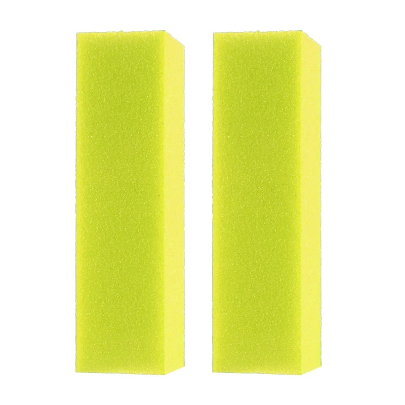 2pcs Nail Art Sanding Buffer Block Set Yellow & Pink Manicure Pedicure Accessories for Smooth Finish on Nails