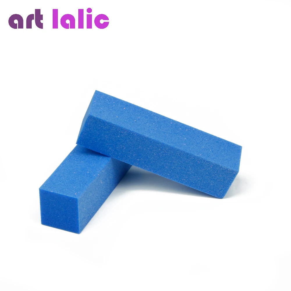 2pcs Nail Art Sanding Buffer Block Set Yellow & Pink Manicure Pedicure Accessories for Smooth Finish on Nails
