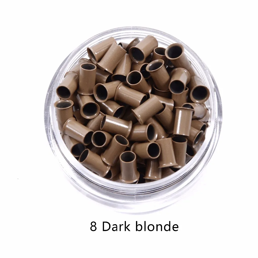 3.4mm 1000pcs Long Euro Lock Flared Flaring Micro Copper Tube Rings Beads Links Human Hair Extensions tools