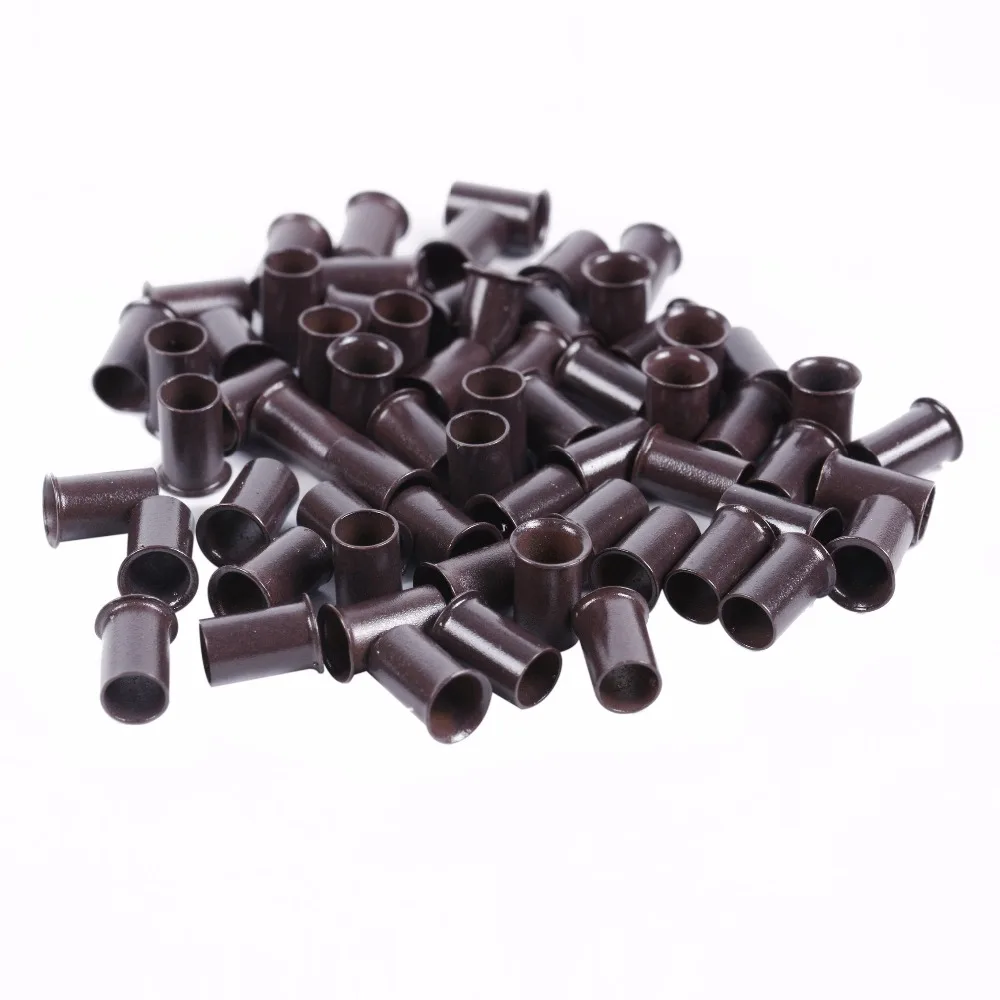 3.4mm 1000pcs Long Euro Lock Flared Flaring Micro Copper Tube Rings Beads Links Human Hair Extensions tools