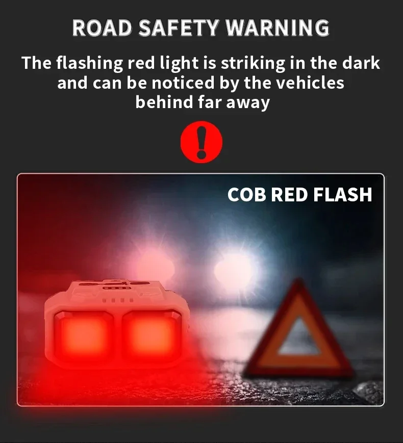 Powerful LED Headlamp COB Induction Rechargeable Head Flashlight Safety Lighting Head Torch for Outdoor Camping Cycling Fishing