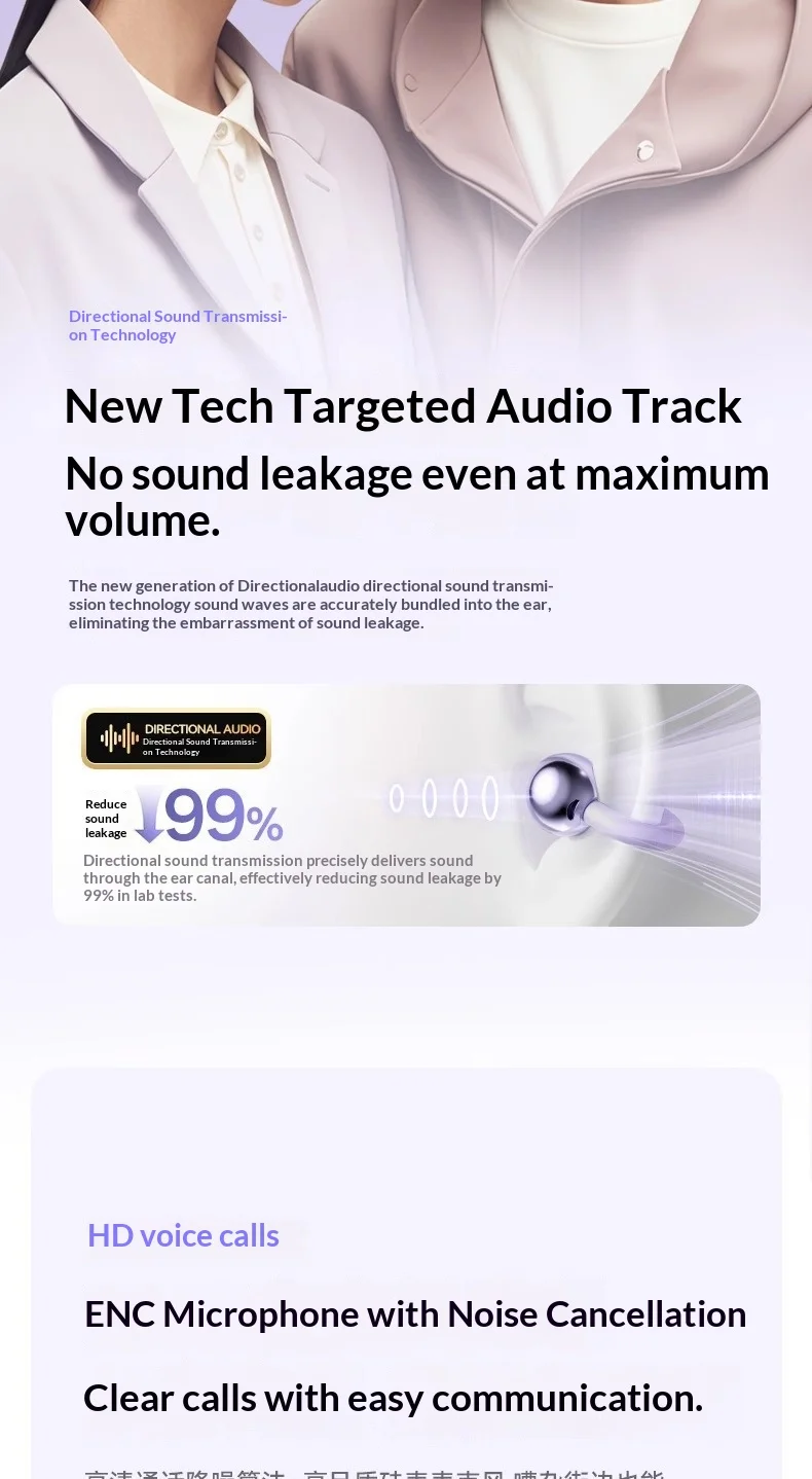 Wireless Bluetooth Earbuds Clip-on Earphones Premium Sound Quality Long Battery Life Perfect for Sports Headphones With Mic