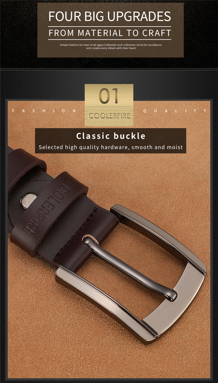 Men High Quality Genuine Leather Belt Luxury Designer Belts Men Cowskin Fashion Strap Male Jeans for Man Cowboy