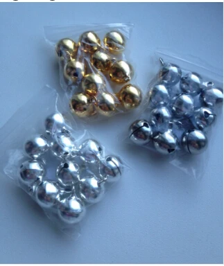 Silver Gold Nickel Copper Jingle Bells Pendants Hanging Christmas Ornaments Christmas Decorations Party DIY Crafts Accessories