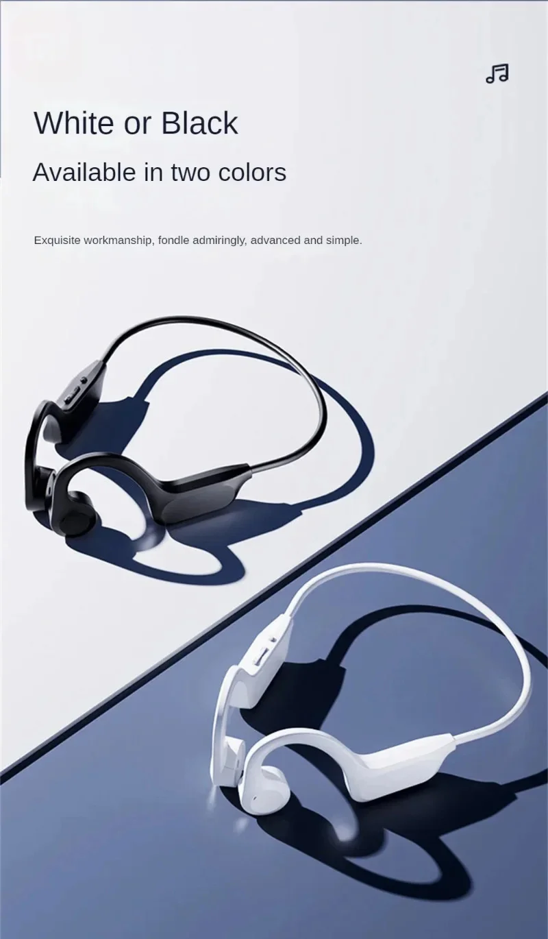 VIVO Hot Real Bone Conduction Sport Headphone Wireless Earphone Bluetooth-Compatible Headset Hands-free with Mic for Running