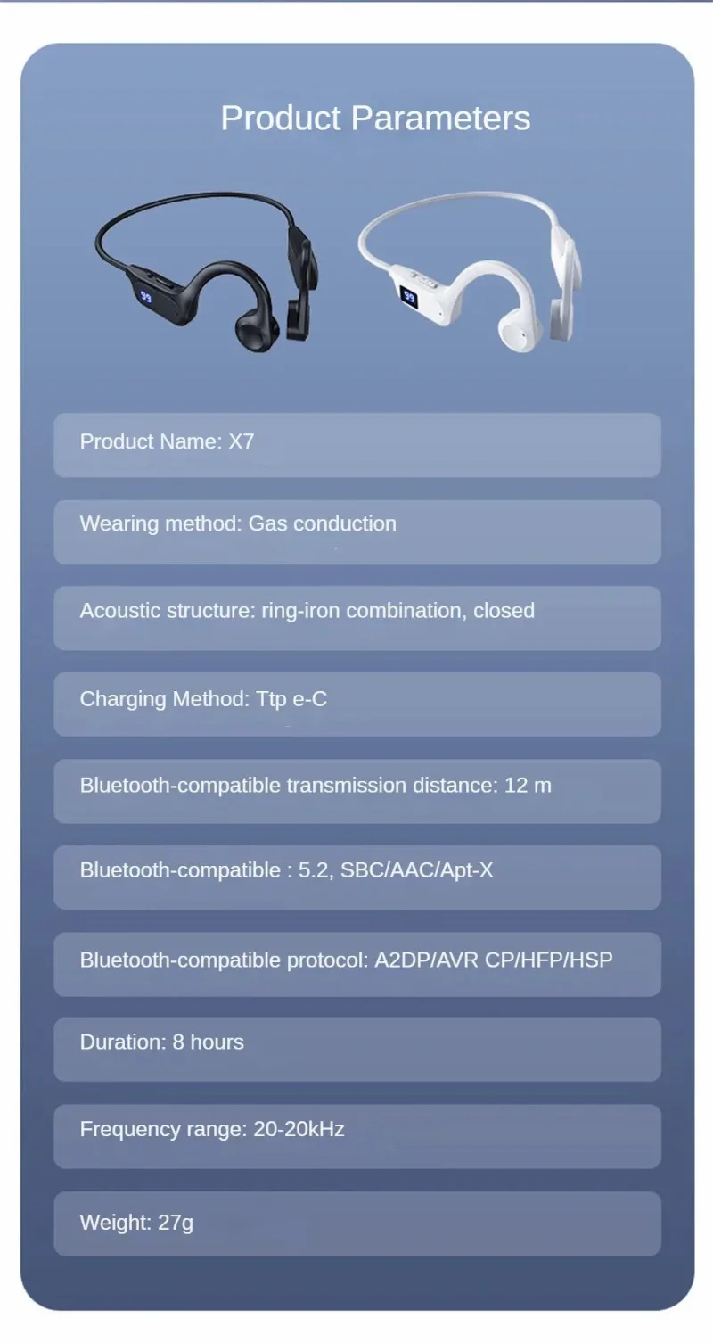 VIVO Hot Real Bone Conduction Sport Headphone Wireless Earphone Bluetooth-Compatible Headset Hands-free with Mic for Running