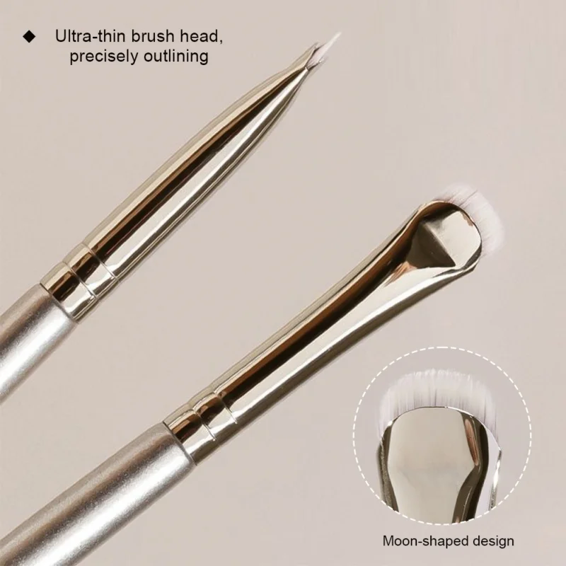 2/1pcs Curved Eyeliner Makeup Brushes Eye Makeup Smudge Tools Precision Soft Eyeshadow Brush Sharp Thin Small Eye Cosmetic Tools