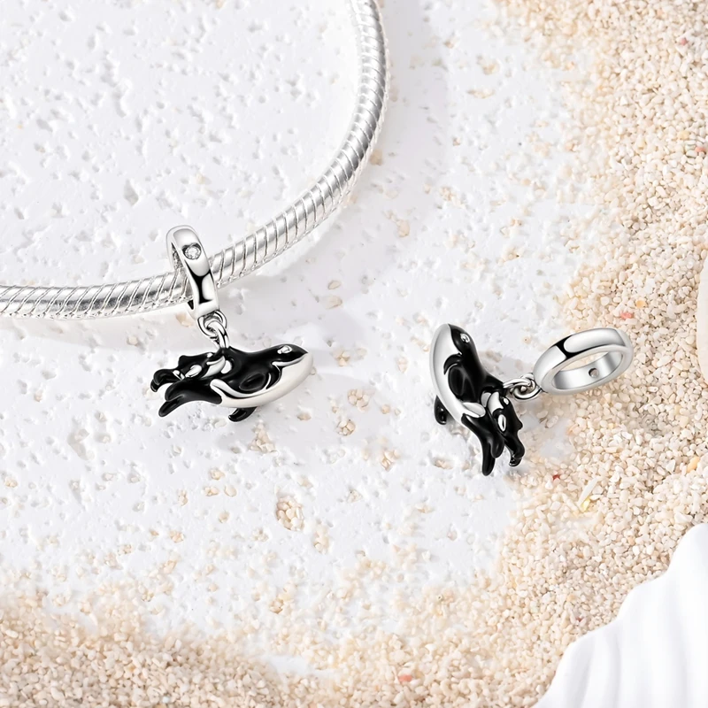 Summer Series Original 925 Sterling Silver Charms Bead Blue Marine Life Pendant Fit Original Bracelet For Women Jewelry Gift