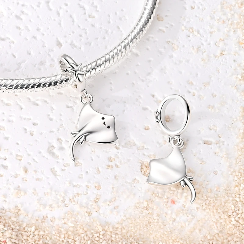 Summer Series Original 925 Sterling Silver Charms Bead Blue Marine Life Pendant Fit Original Bracelet For Women Jewelry Gift