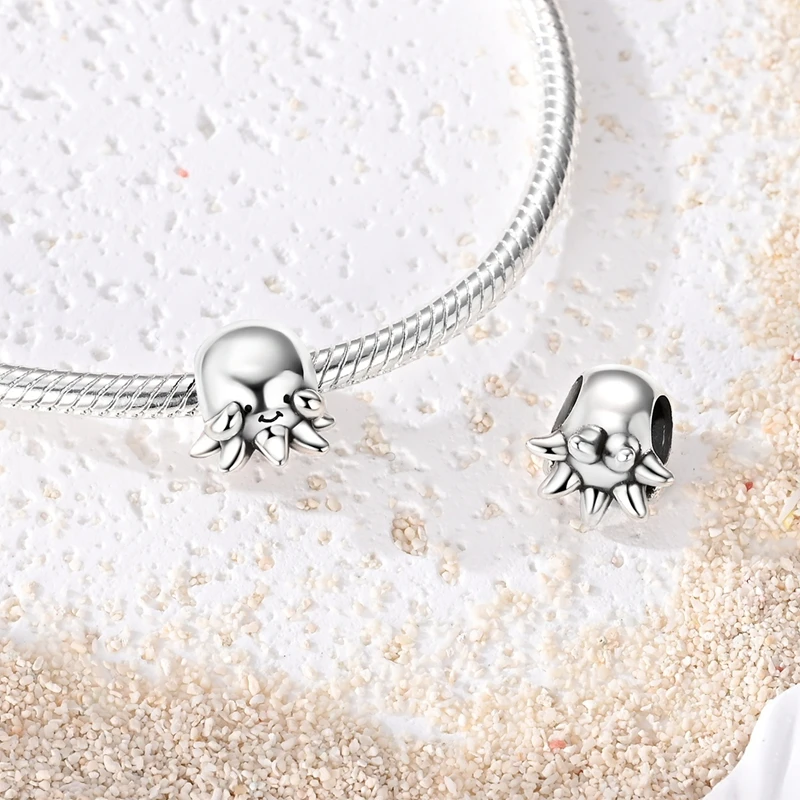 Summer Series Original 925 Sterling Silver Charms Bead Blue Marine Life Pendant Fit Original Bracelet For Women Jewelry Gift