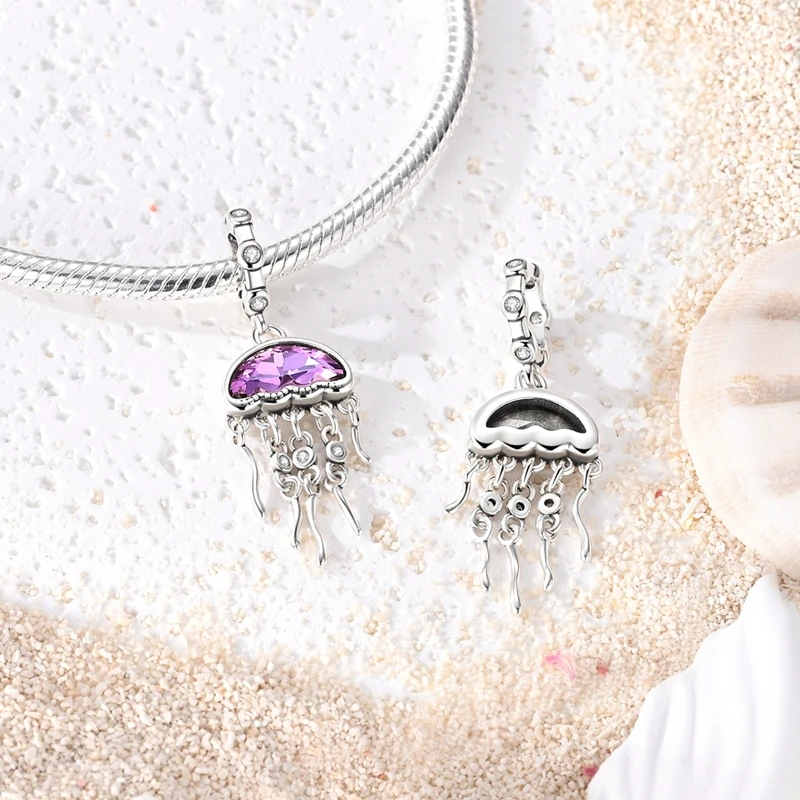 Summer Series Original 925 Sterling Silver Charms Bead Blue Marine Life Pendant Fit Original Bracelet For Women Jewelry Gift