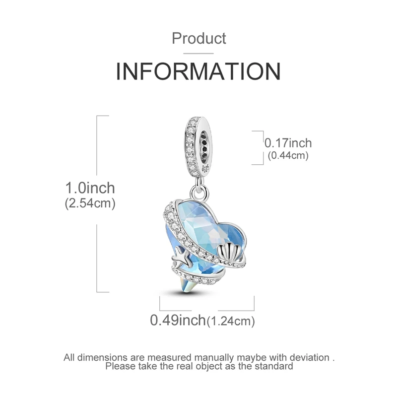 Summer Series Original 925 Sterling Silver Charms Bead Blue Marine Life Pendant Fit Original Bracelet For Women Jewelry Gift