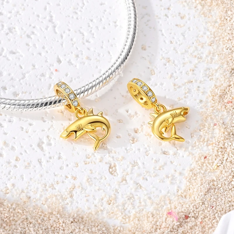 Summer Series Original 925 Sterling Silver Charms Bead Blue Marine Life Pendant Fit Original Bracelet For Women Jewelry Gift
