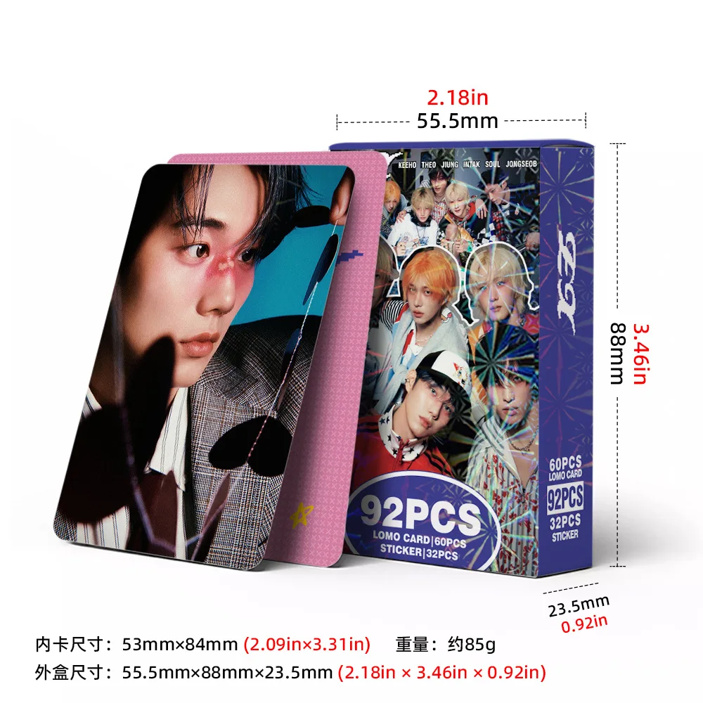 124PCS P1Harmony UNIQUE Photocards Lomo Cards Set Photocards Photo Lomo Cards Fans Collection Printed Cards