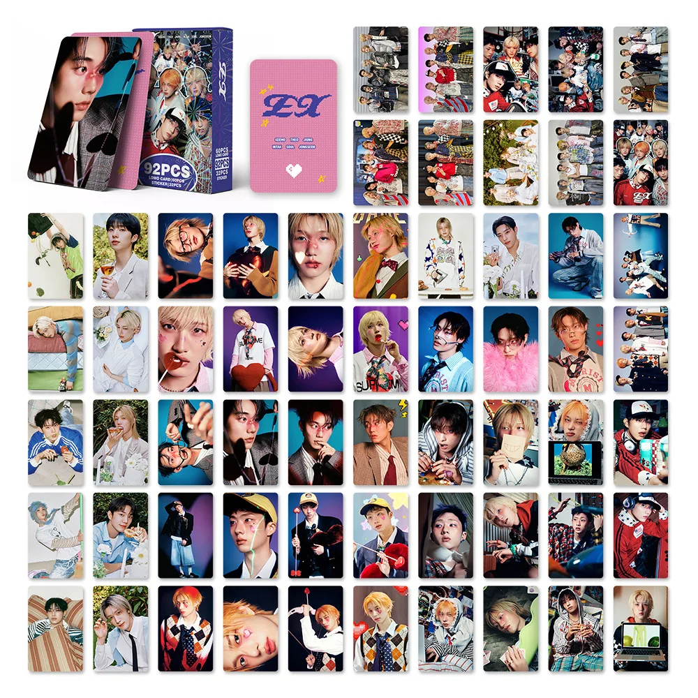 124PCS P1Harmony UNIQUE Photocards Lomo Cards Set Photocards Photo Lomo Cards Fans Collection Printed Cards