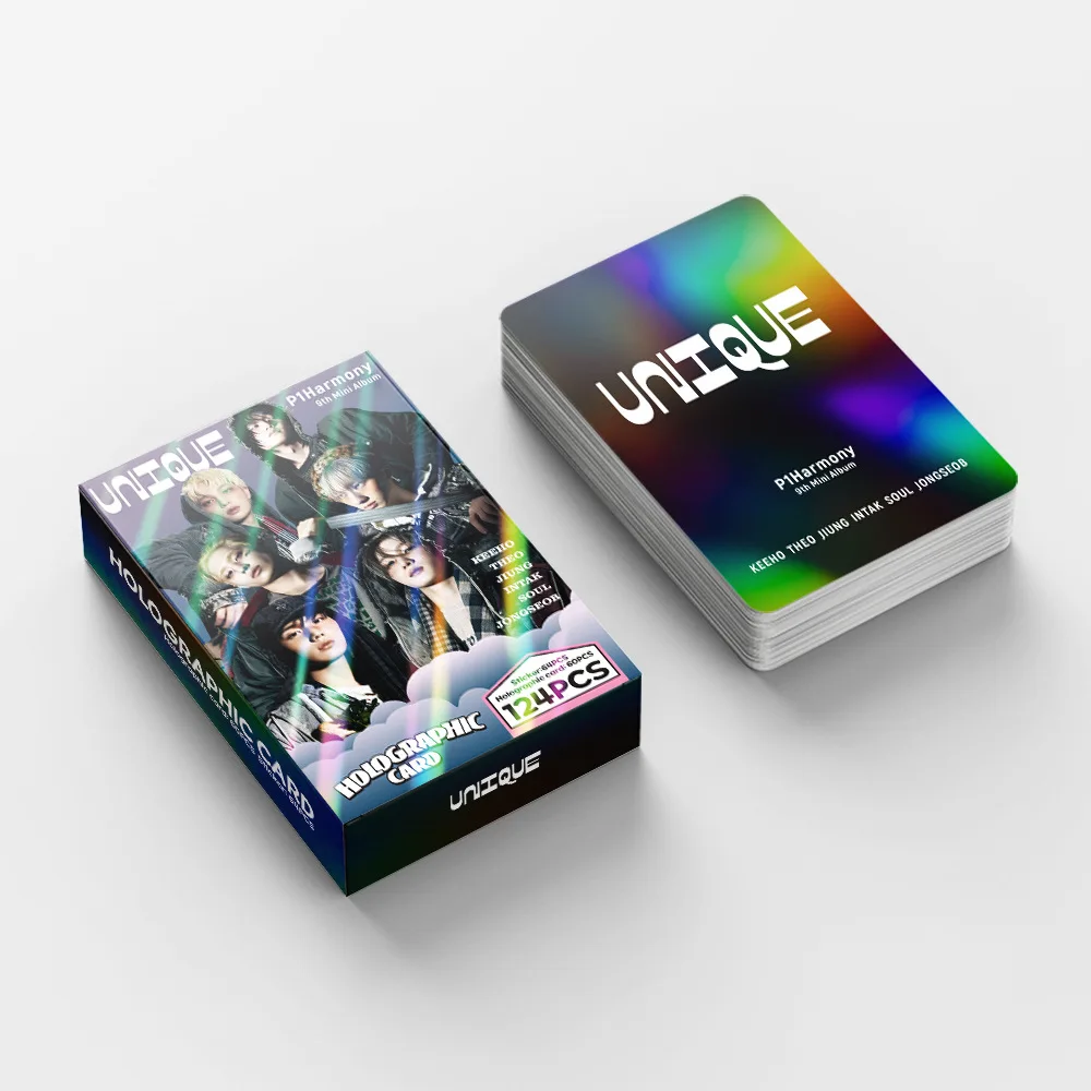 124PCS P1Harmony UNIQUE Photocards Lomo Cards Set Photocards Photo Lomo Cards Fans Collection Printed Cards