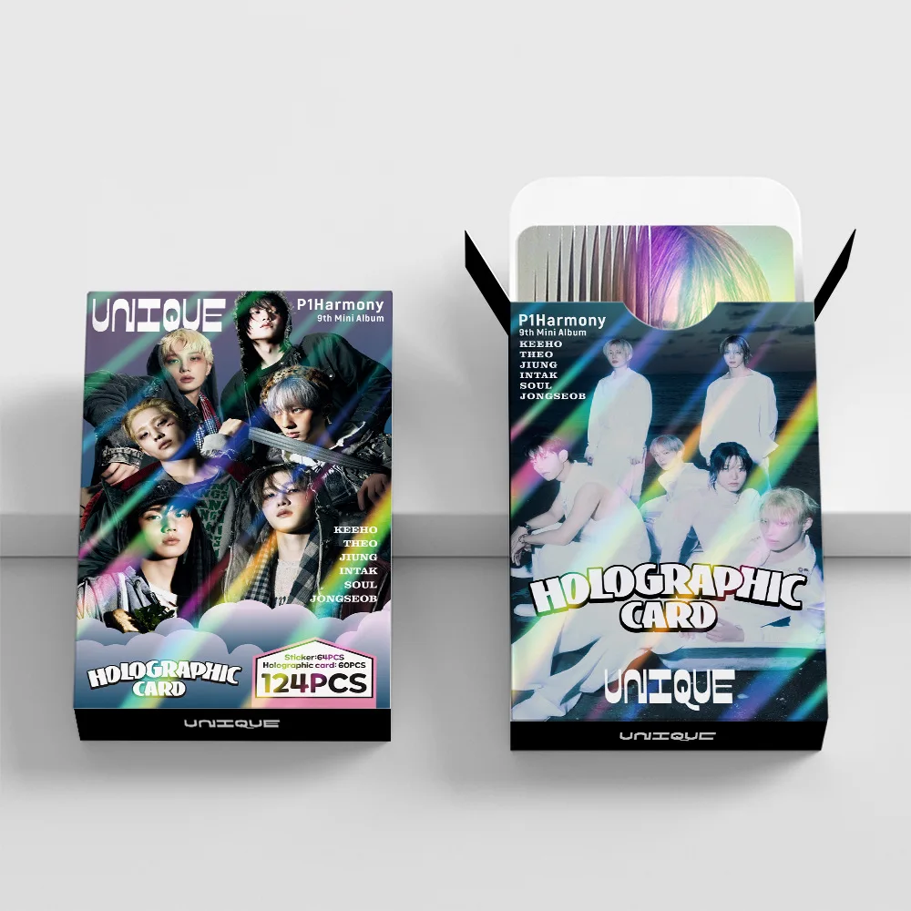 124PCS P1Harmony UNIQUE Photocards Lomo Cards Set Photocards Photo Lomo Cards Fans Collection Printed Cards