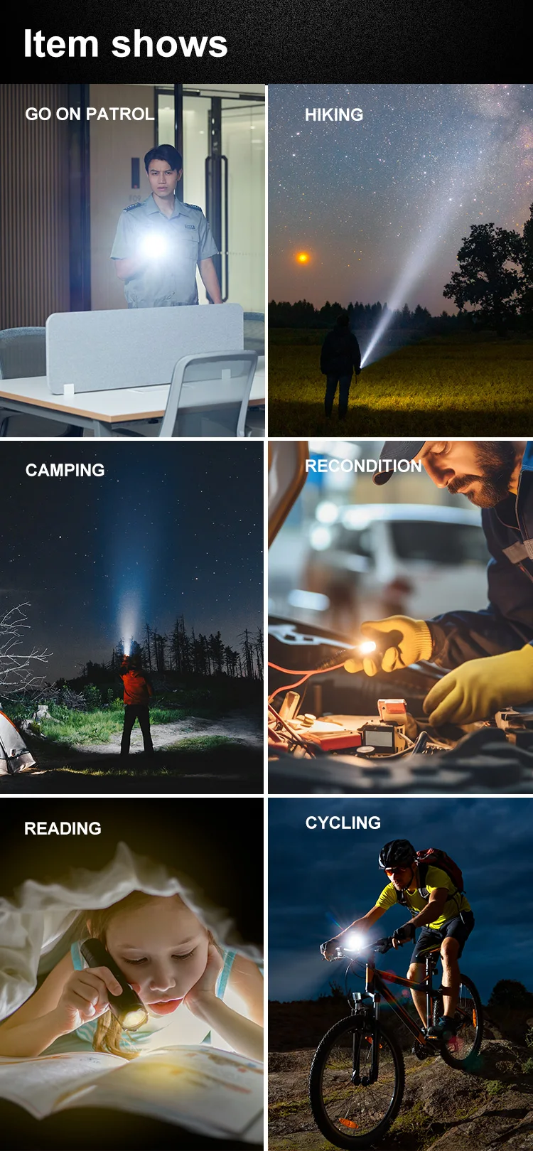 Portable Mini LED Handheld Flashlight Powerful Fingertip Torch Outdoor Waterproof Hiking Camping Flash Light with Pen Clip