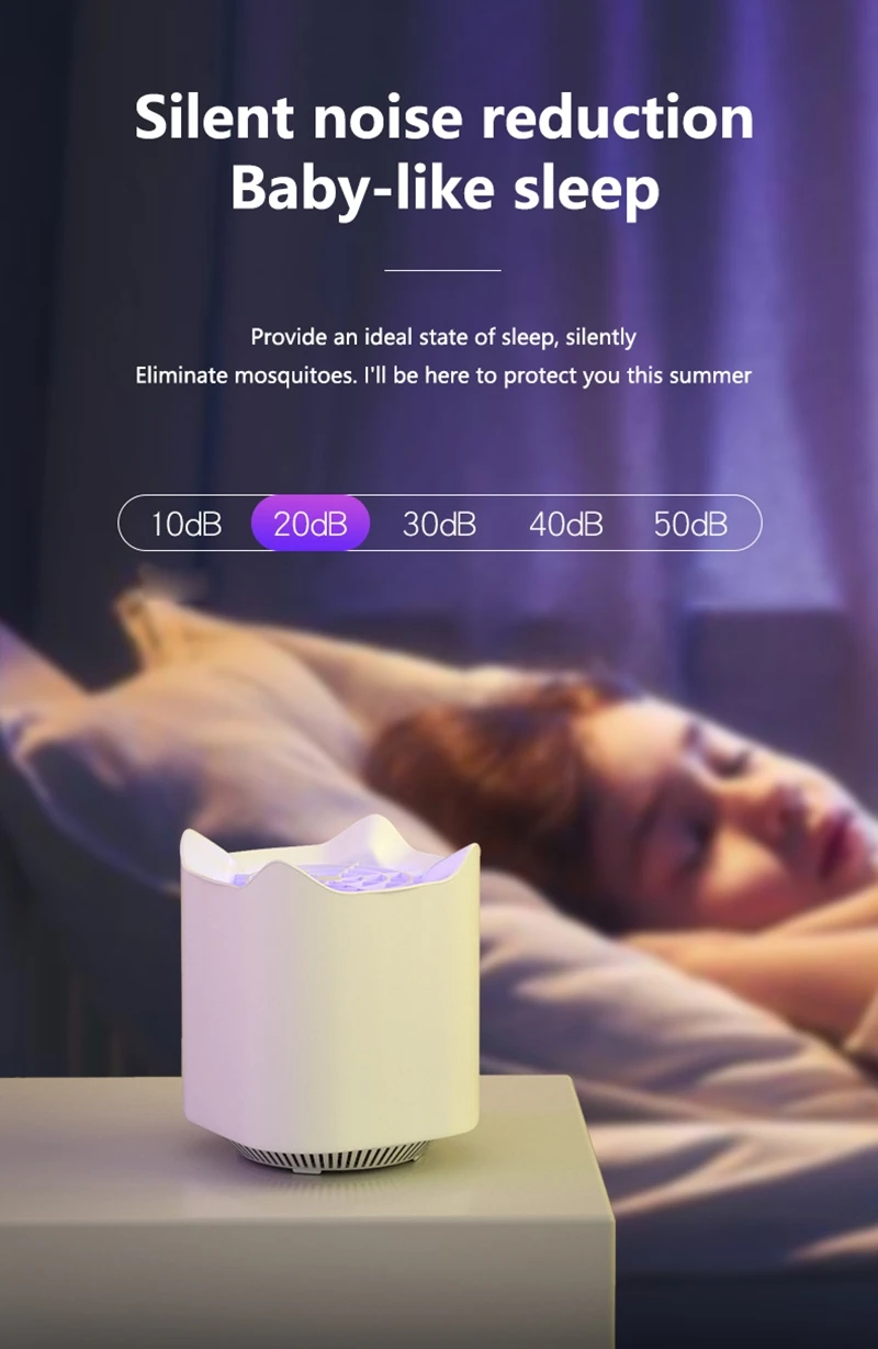 Lenovo Electric Shock Mosquito Killer UV Light USB Mute Trap Flies Bug Zapper Lamp Camping Anti Mosquito for Home Bedroom 2026