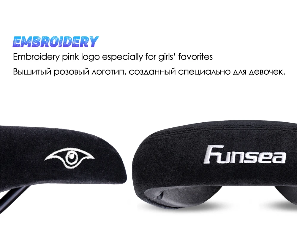 Funsea Bicycle Accessories Saddle for Wheelie Stunt Big BMX Cruiser Bike Seat with Grippy Surface 8mm Steel Rail White Eagle Eye