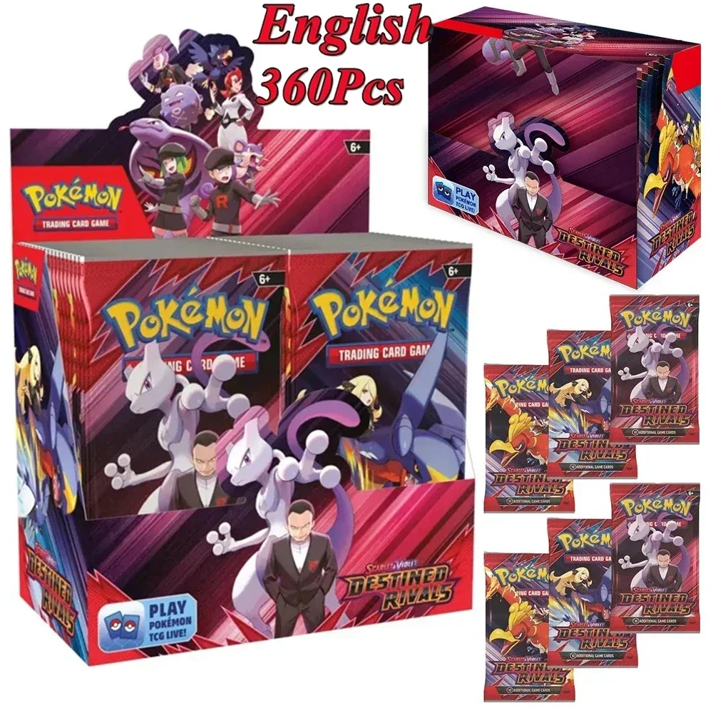 360pcs English Poké Trading Card Game MEGA Evolution Phantasmal Flames Collectible Cards Poké Cards Battle Poke Card