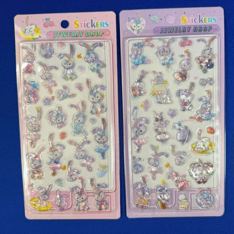 2 Pcs Stellalou Linabell 3D Relief Crystal Sticker Boy Girl Reward Sticker Student Diy Ccd Phone Case Decoration Toy Gift K