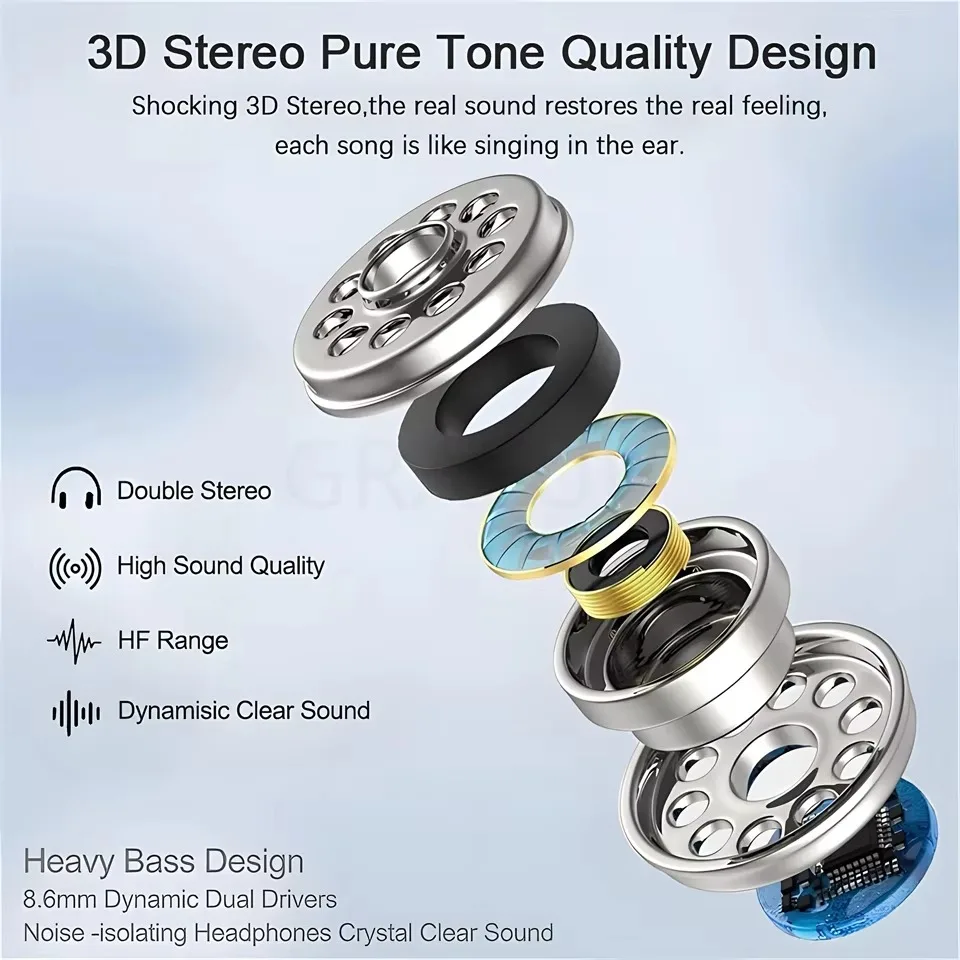 Type C Headphones Wired Earbuds For Xiaomi Redmi Poco Oneplus OPPO Huawei Honor Samsung Earphones 3.5mm Laptops Tablet Headset