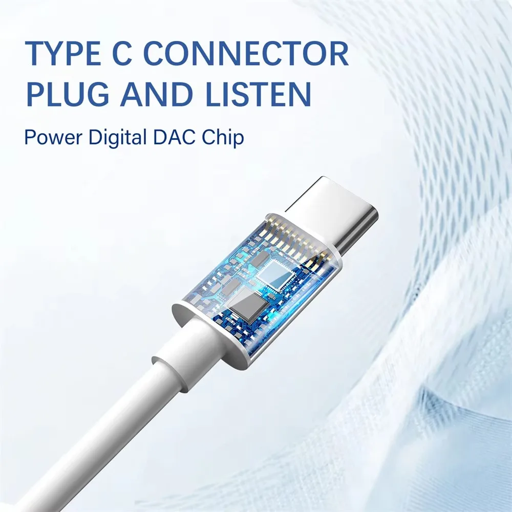 Type C Headphones Wired Earbuds For Xiaomi Redmi Poco Oneplus OPPO Huawei Honor Samsung Earphones 3.5mm Laptops Tablet Headset