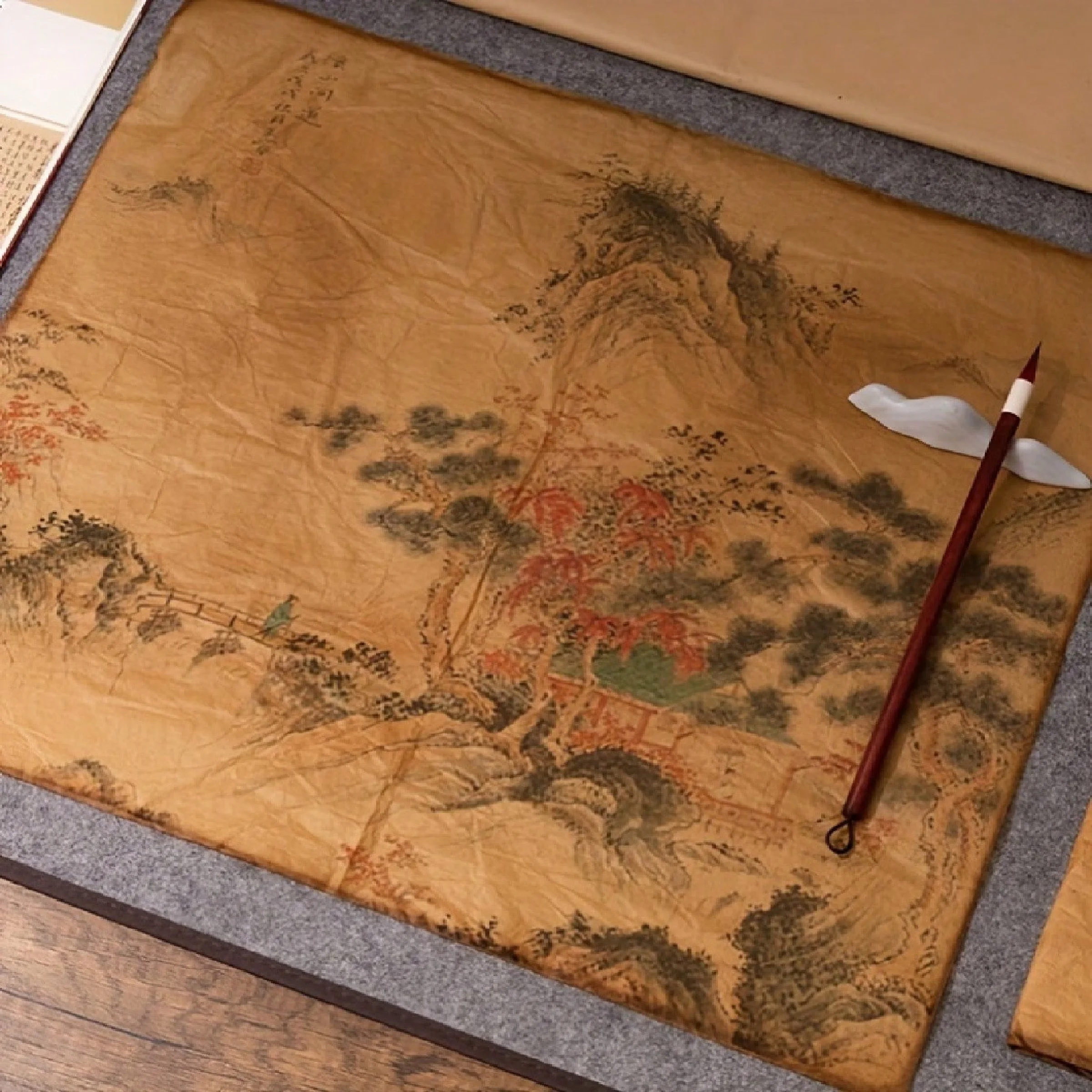 20/50/100pcs Antique-Style Cicada-Wing Calligraphy Paper - Handmade Semi-Transparent Loose-Leaf Sheets with Vintage Plant Dyes,