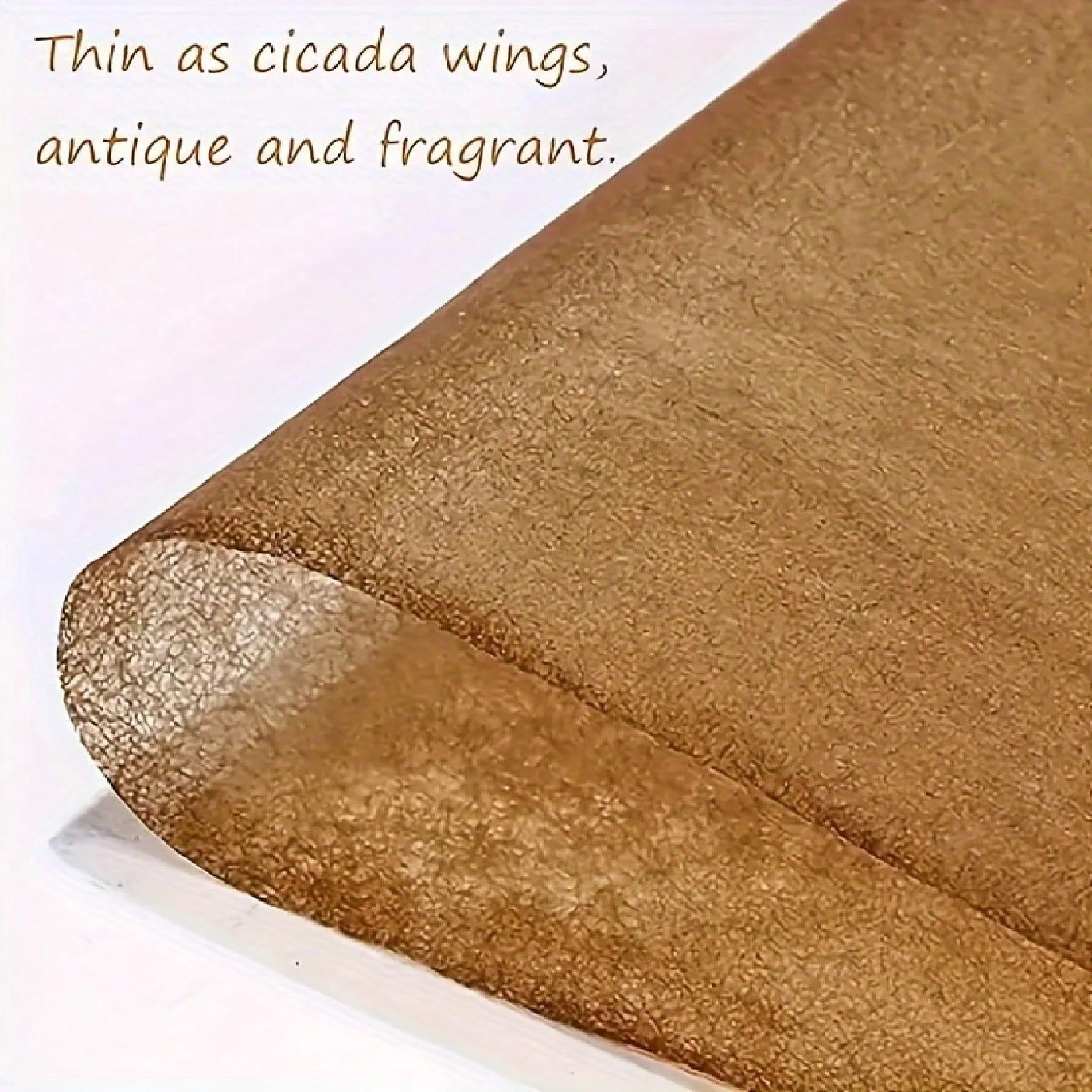 20/50/100pcs Antique-Style Cicada-Wing Calligraphy Paper - Handmade Semi-Transparent Loose-Leaf Sheets with Vintage Plant Dyes,