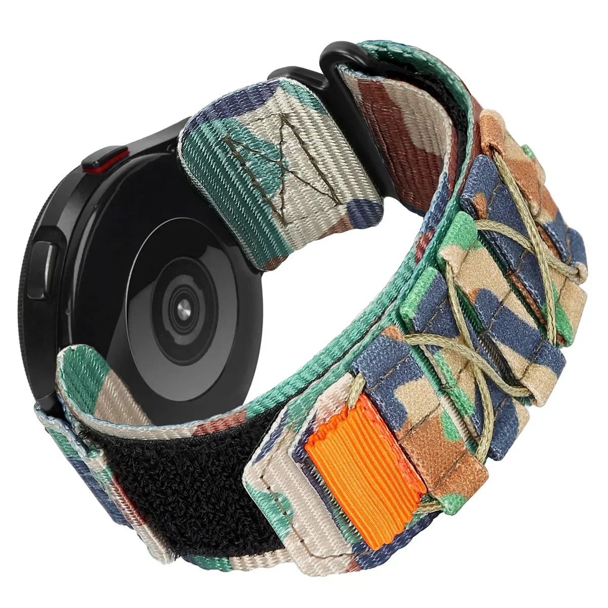 20 22mm Camouflage Nylon Strap for Samsung Galaxy Watch 7 6 5 4 40/44mm 6Classic 5Pro Bracelet for Huawei GT6/5/4 6/5/4Pro Band